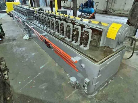 28-stand Tishken rollformer with 12-stand and 16-stand forming sections for sale