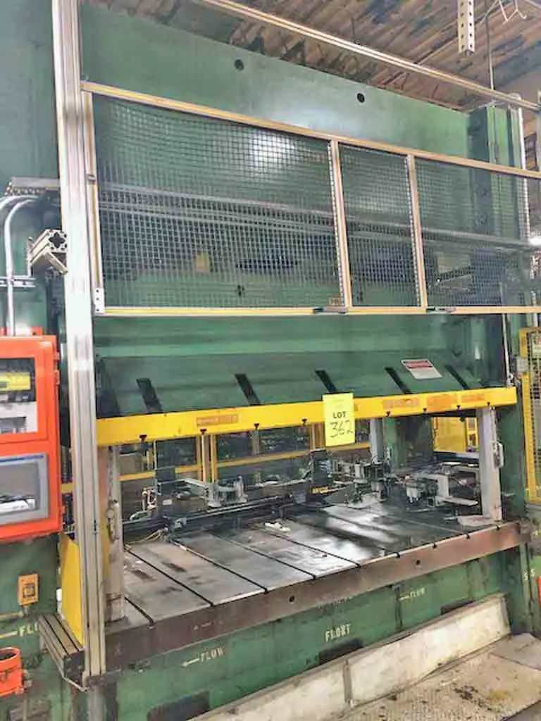 300 Ton Pacific Hydraulic Press - Front view of downstroke press