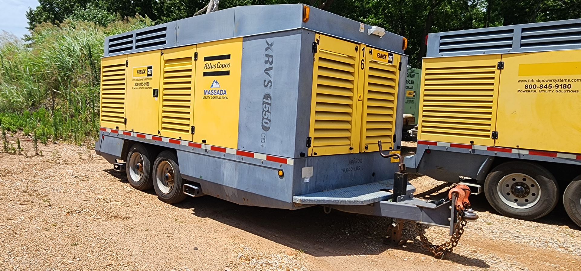 Outside look of an Atlas Copco XRVS 1550 CD Air Compressor