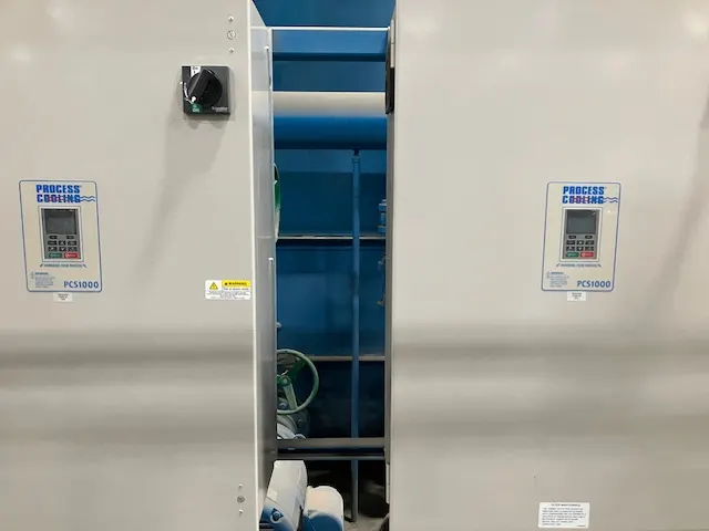 Industrial cooling tower - water basin and distribution system