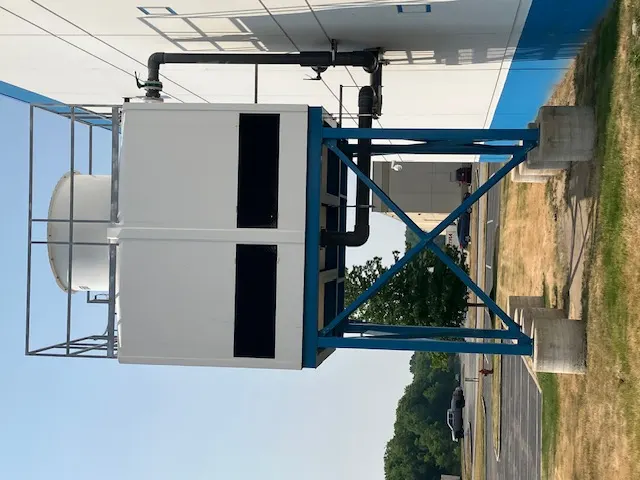 Industrial cooling tower - piping and valve connections