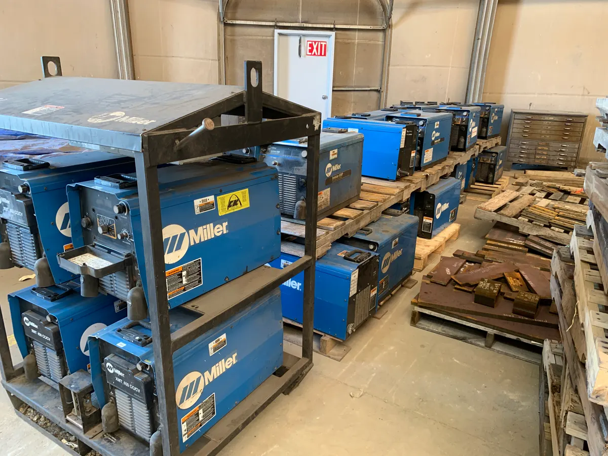 Miller welding power source - rear view with power connections