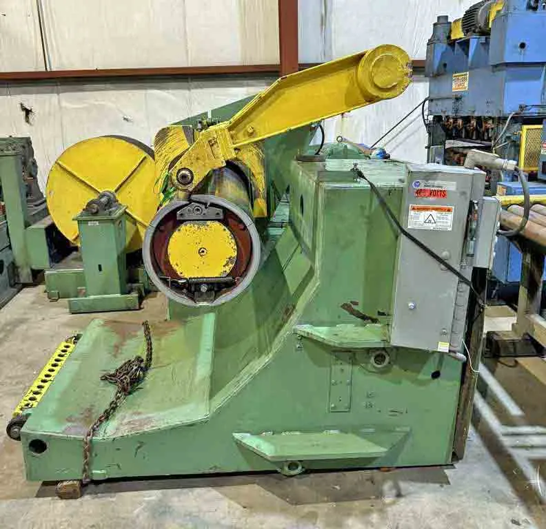 Paxson slitting line - expanding mandrel uncoiler with water-cooled drag brake