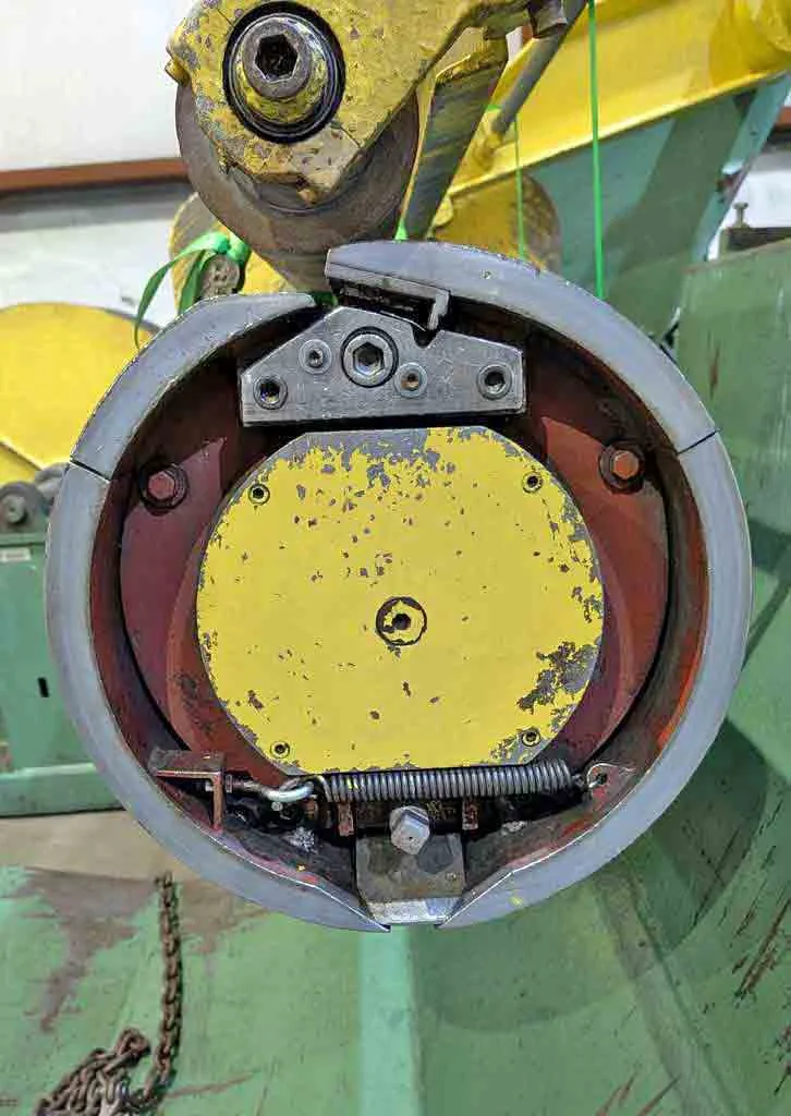 Paxson slitting line - water-cooled drag brake detail