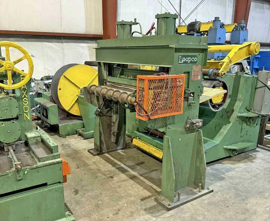 Paxson slitting line - Loopco drag-board tension stand