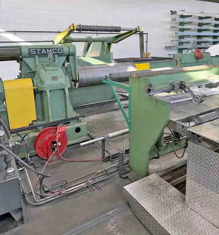 Stamco slitting line - recoiler with 20 inch face drum
