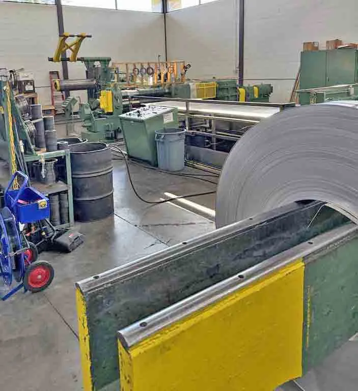 Stamco slitting line - master coil at line entry