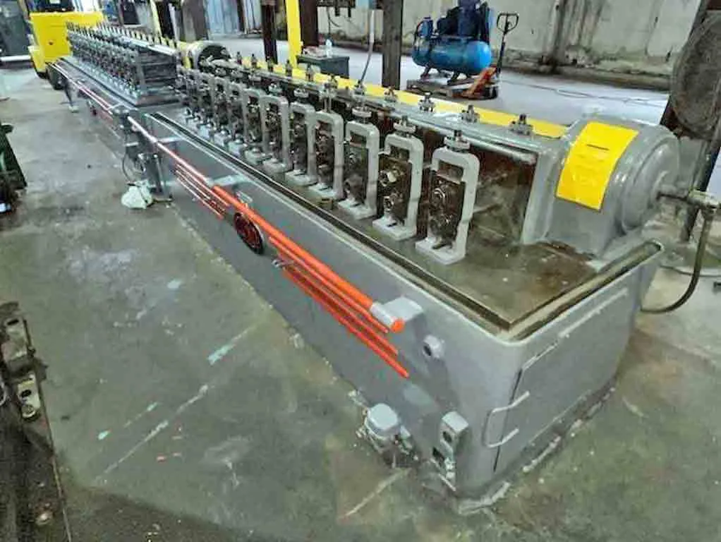 28-stand Tishken rollformer - full rollforming line showing both forming sections